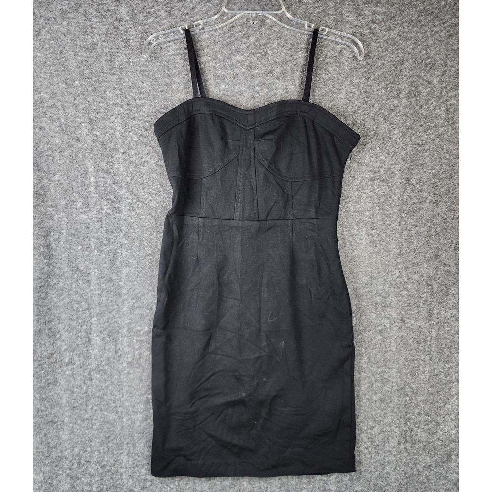 Sofia Vergara Dress Womens Medium Bustier Bodycon Black Mini NEW